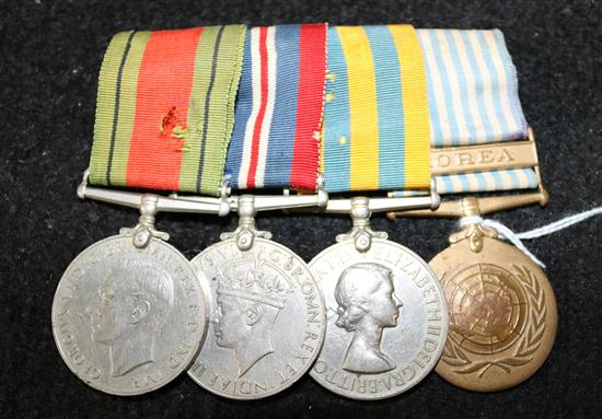 Korea medal group of four to L/FX 10097 R. Seddon R.N(-)